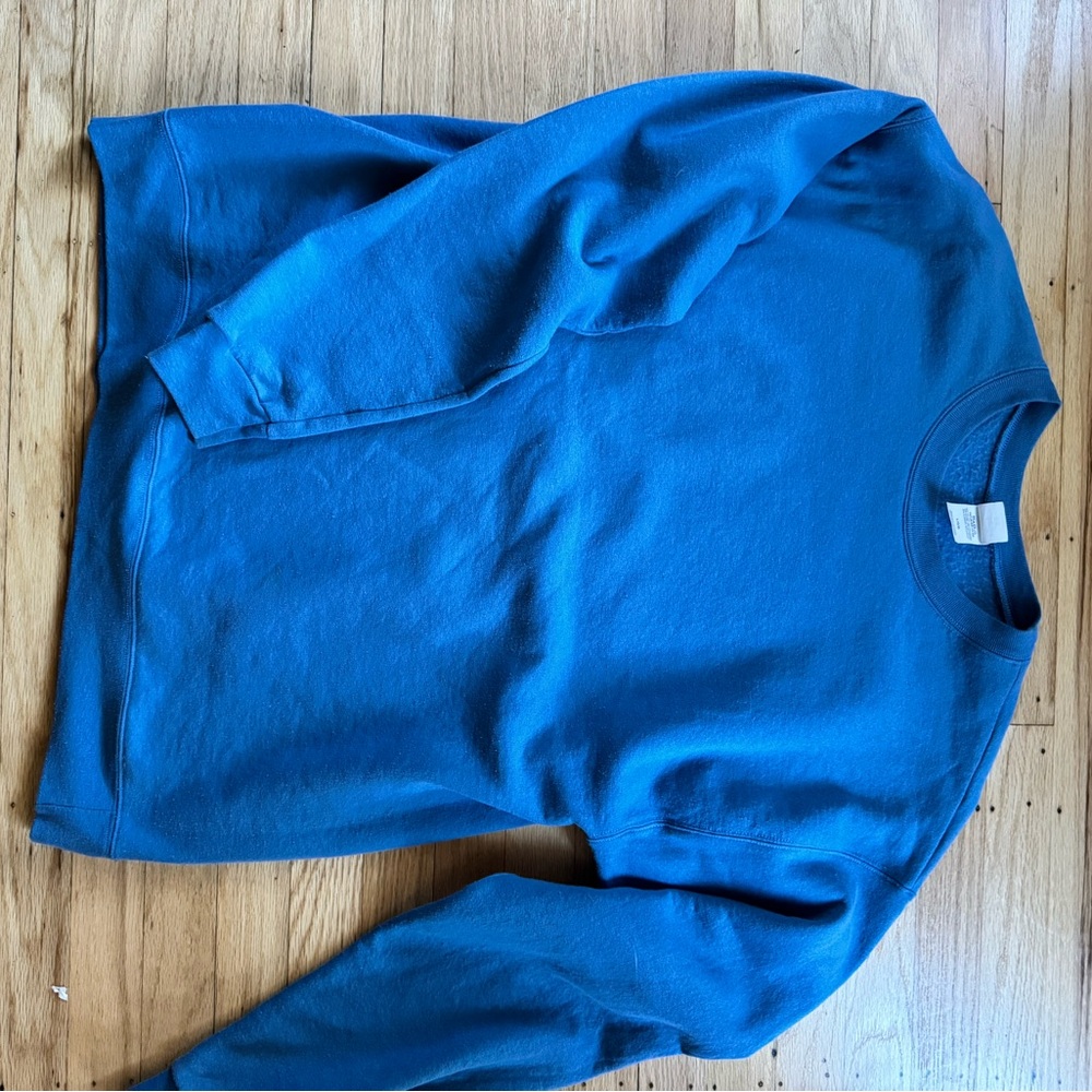 Hanes Men's Crewneck Sweater in Vibrant Blue